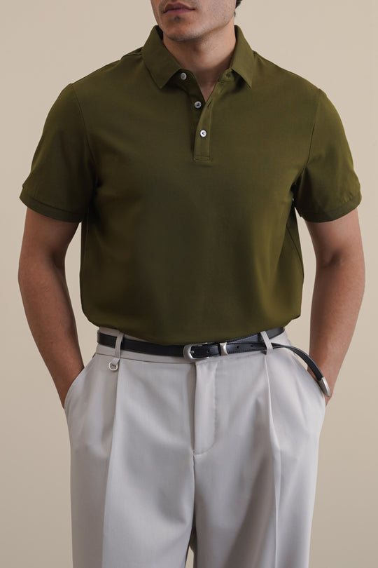 OLIVE PERFORMANCE CORE POLO