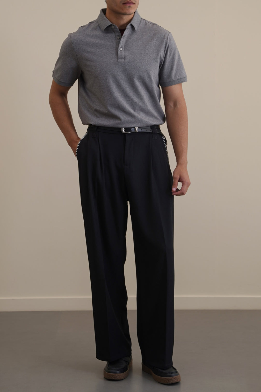 HEATHER GREY PERFORMANCE CORE POLO