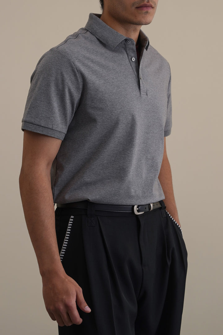 HEATHER GREY PERFORMANCE CORE POLO