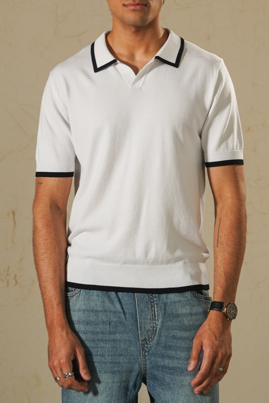 OFF WHITE EASY KNIT POLO