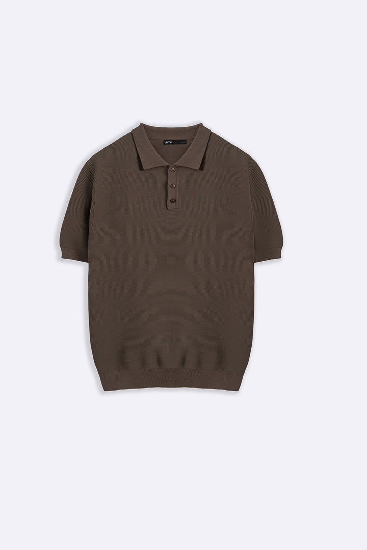 COFFEE TEXTURED POLO