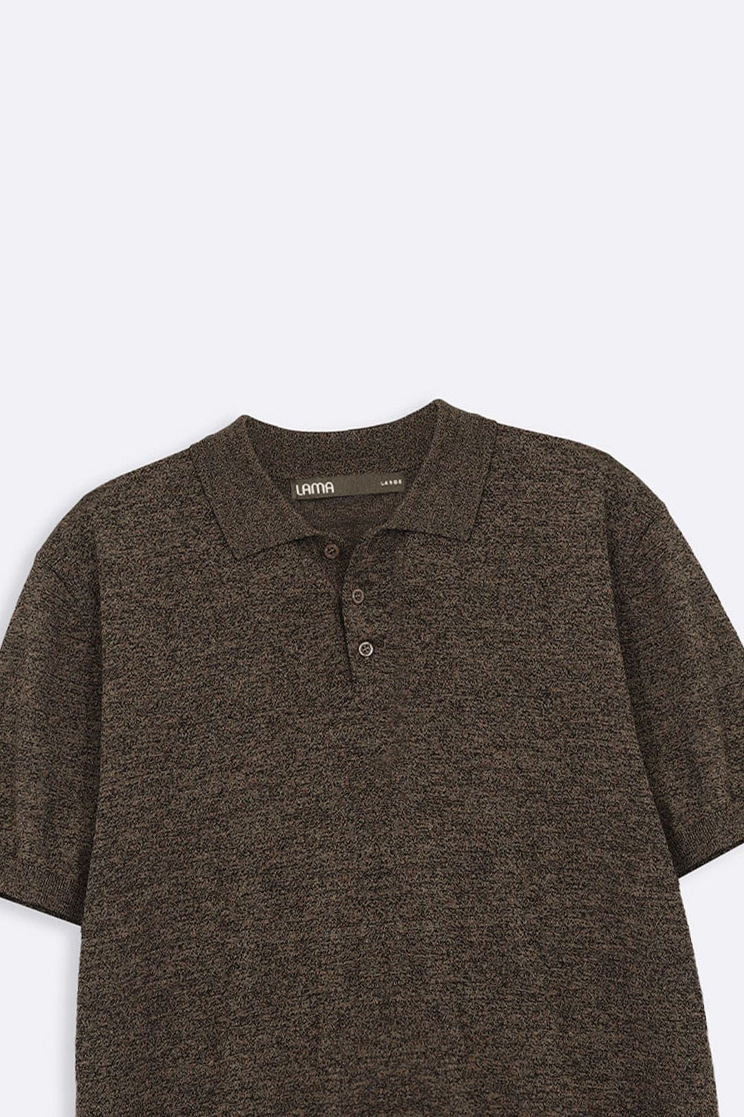 BROWN MELANGE EFFECT POLO