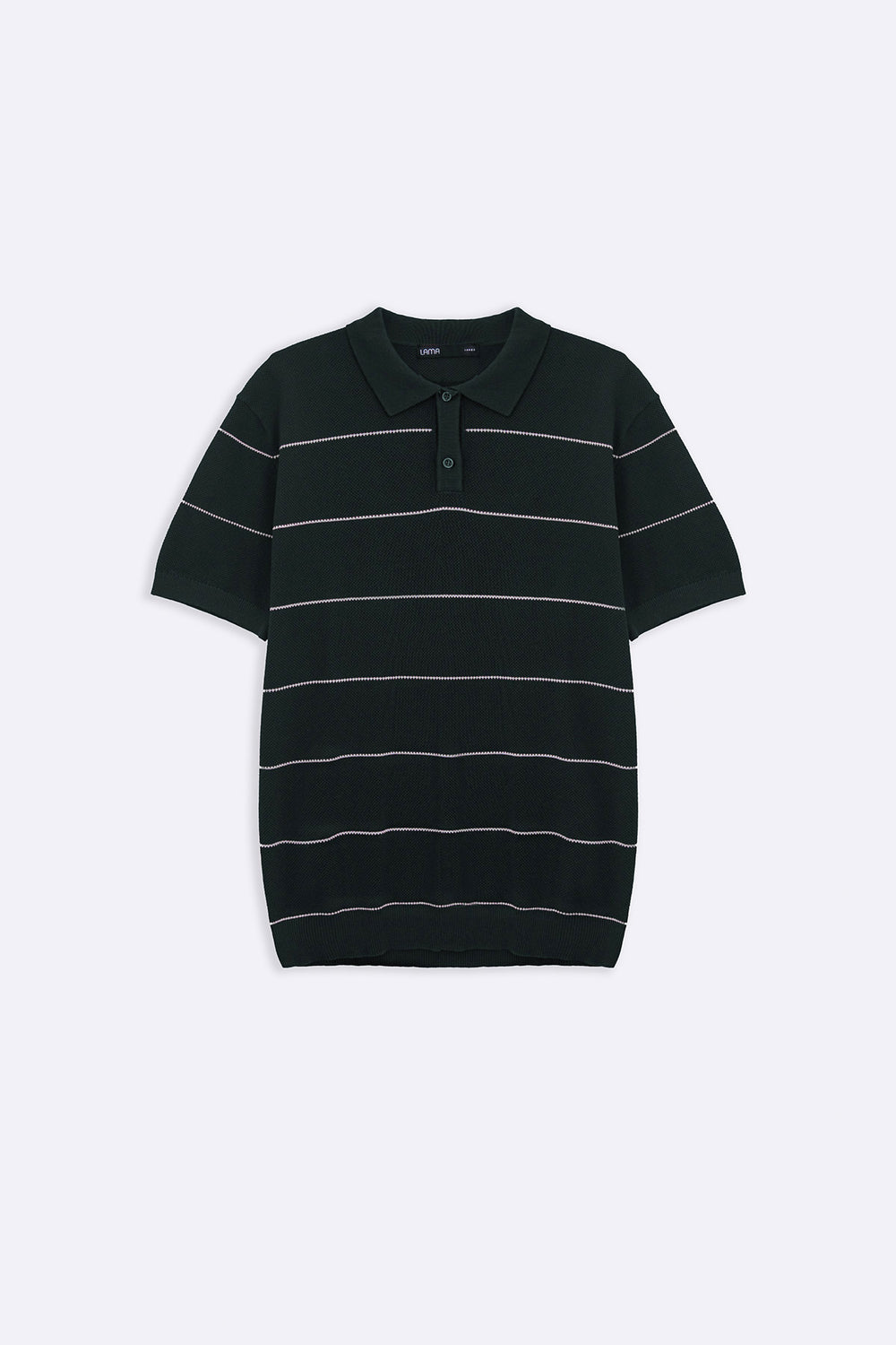 FOREST GREEN STRIPED POLO