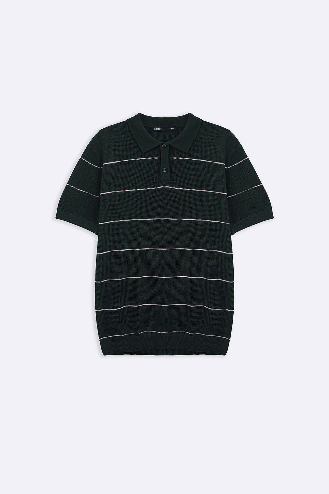 FOREST GREEN STRIPED POLO