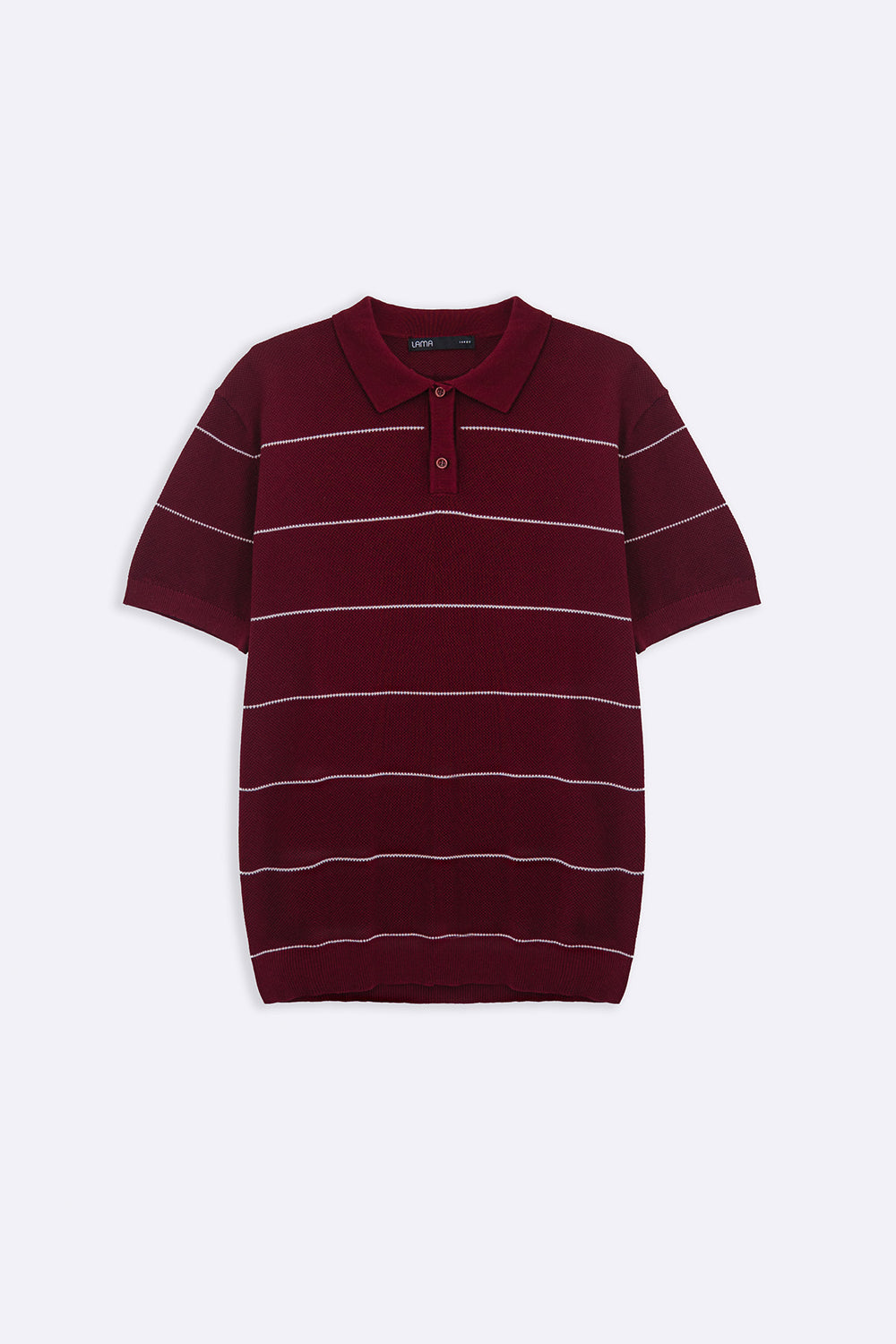 MAROON STRIPED POLO