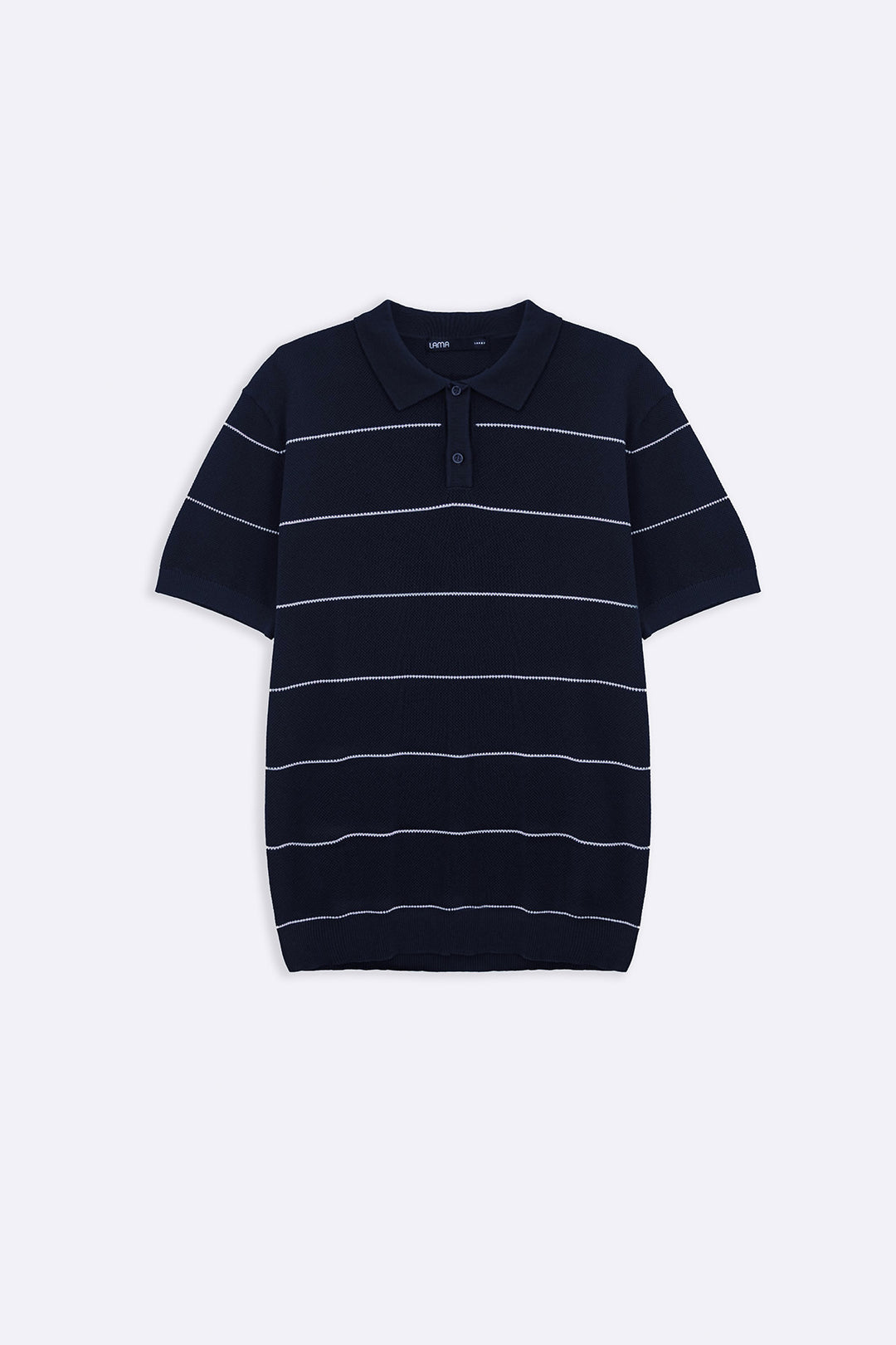 NAVY STRIPED POLO