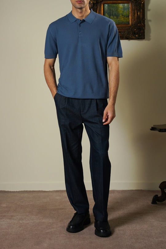 HAZE BLUE EVERYDAY KNIT POLO