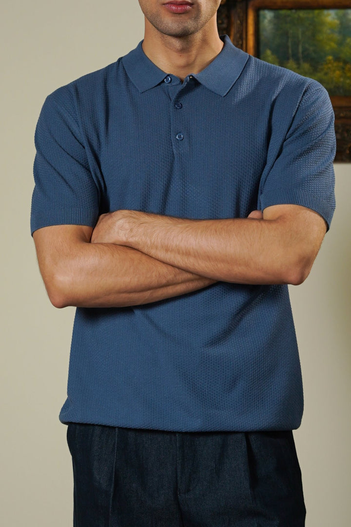 HAZE BLUE EVERYDAY KNIT POLO