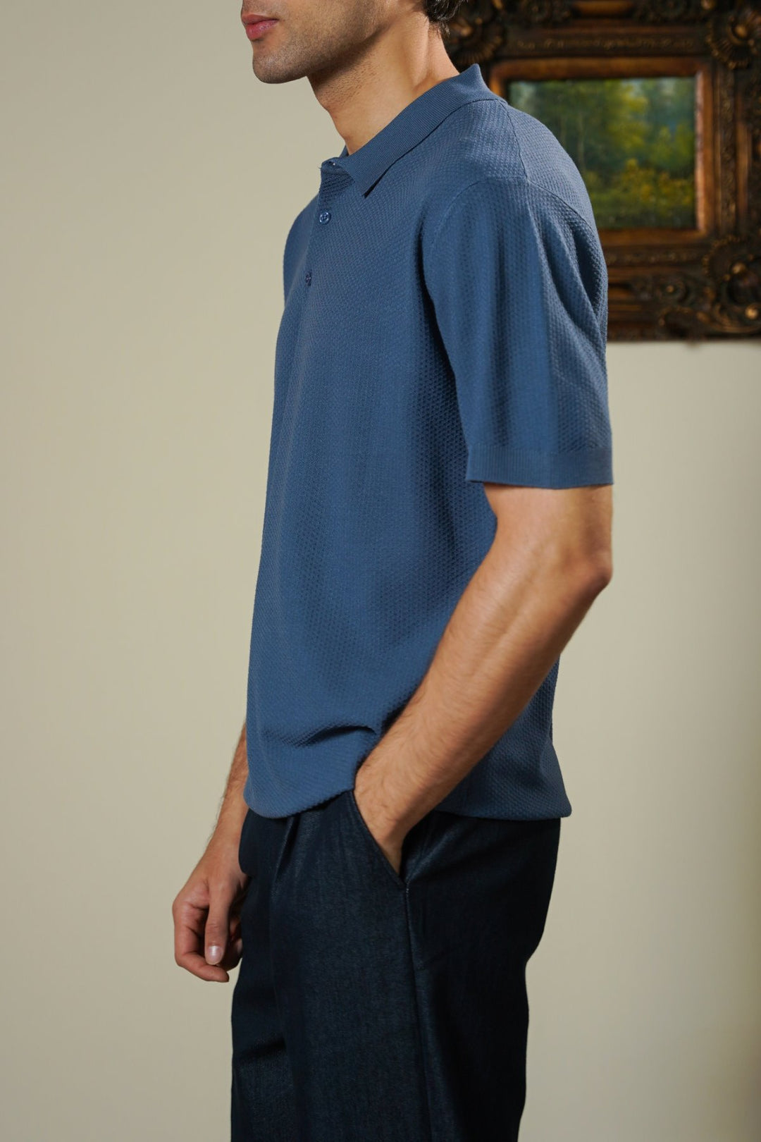 HAZE BLUE EVERYDAY KNIT POLO