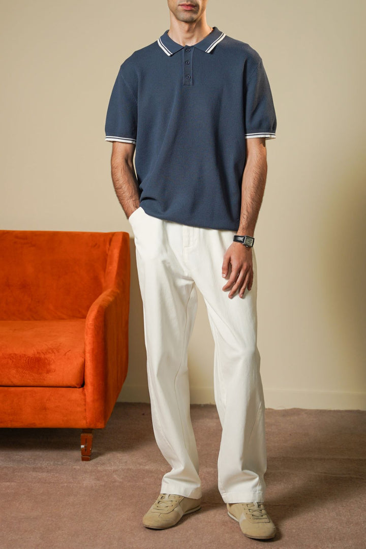 CONTRAST TIPPING POLO