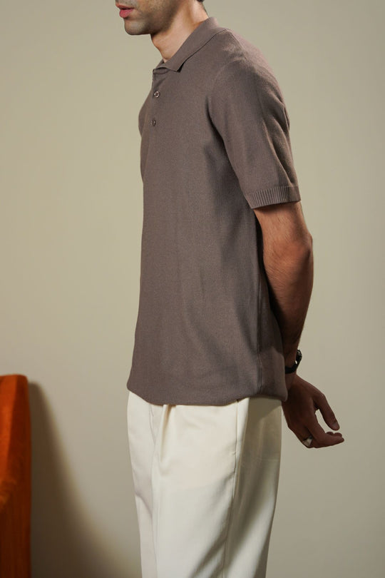 GREY ESSENTIAL POLO