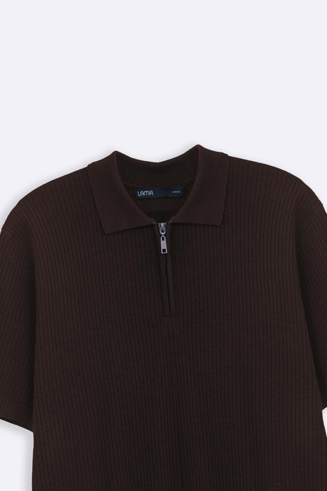 DARK BROWN SOFT WEAVE POLO