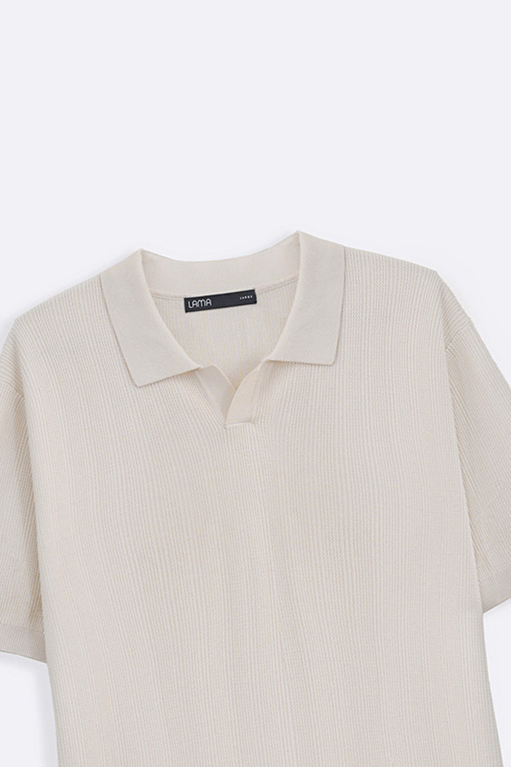 CREAM LUXE KNIT POLO