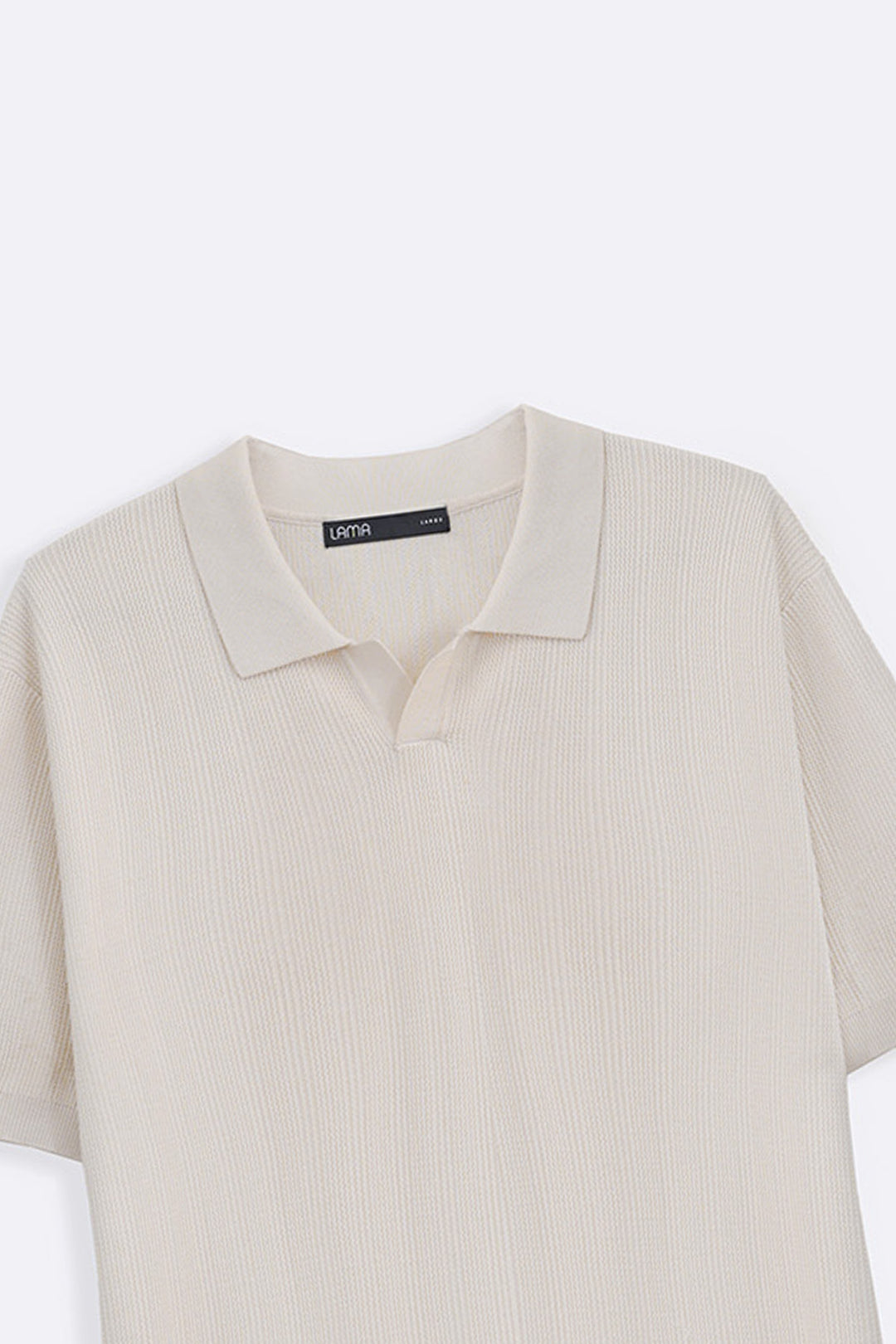 CREAM LUXE KNIT POLO