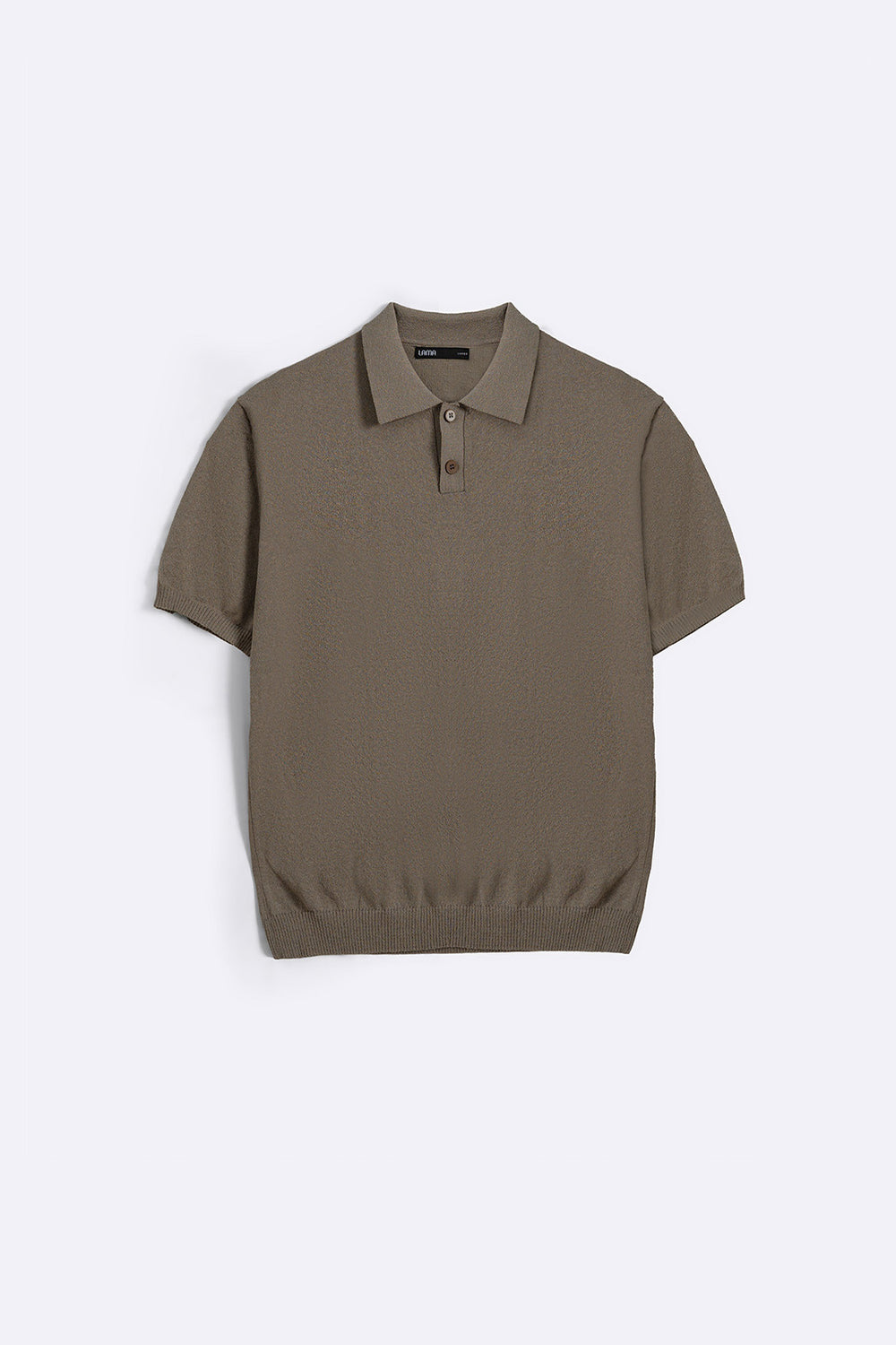 BROWN PURL KNIT POLO