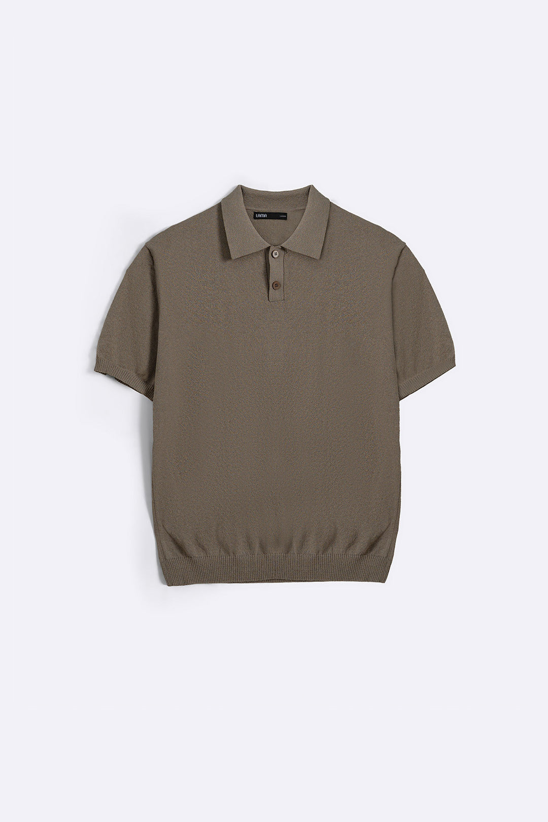 BROWN PURL KNIT POLO