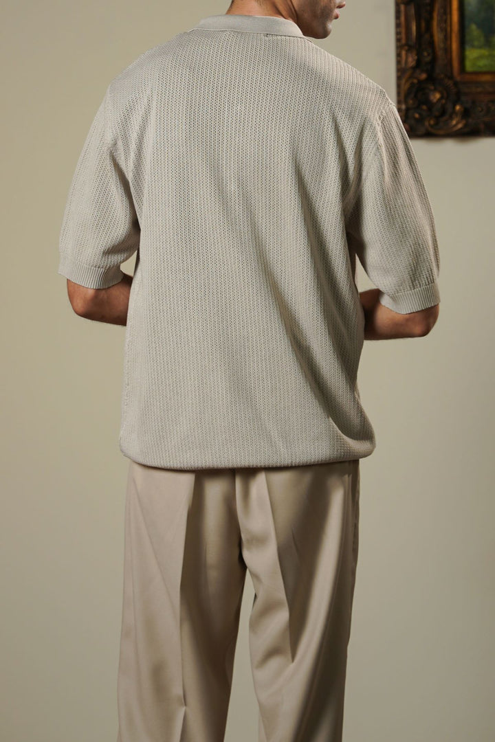 BEIGE TEXTURED POLO