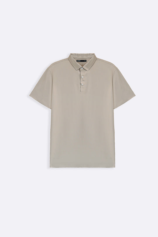 BEIGE SEAMLESS POLO