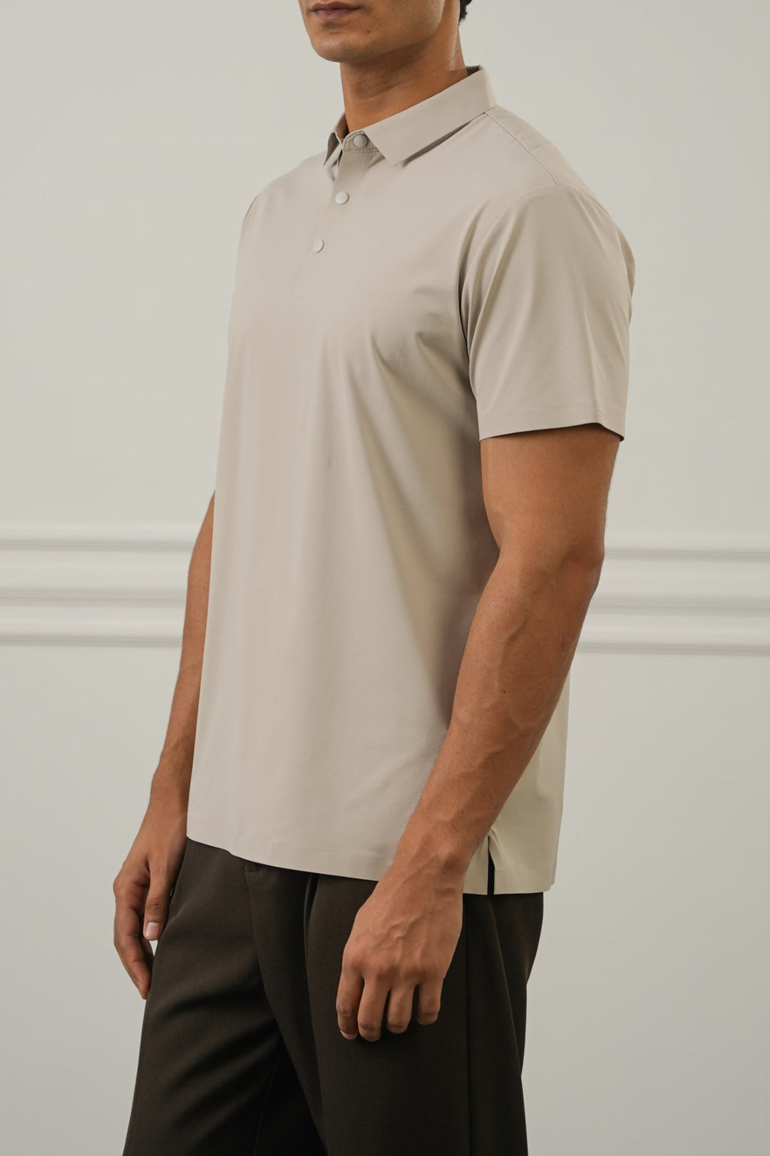 BEIGE SEAMLESS POLO