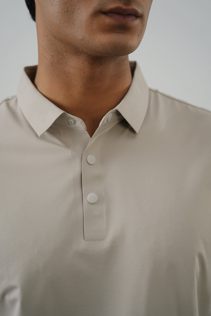 BEIGE SEAMLESS POLO