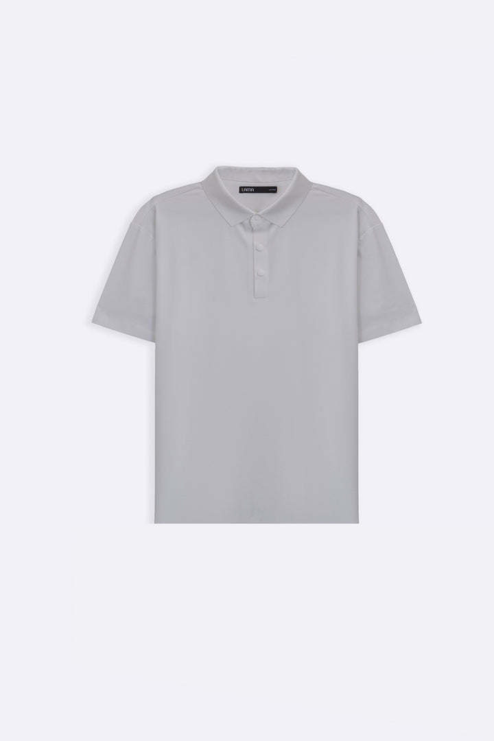 WHITE SEAMLESS POLO