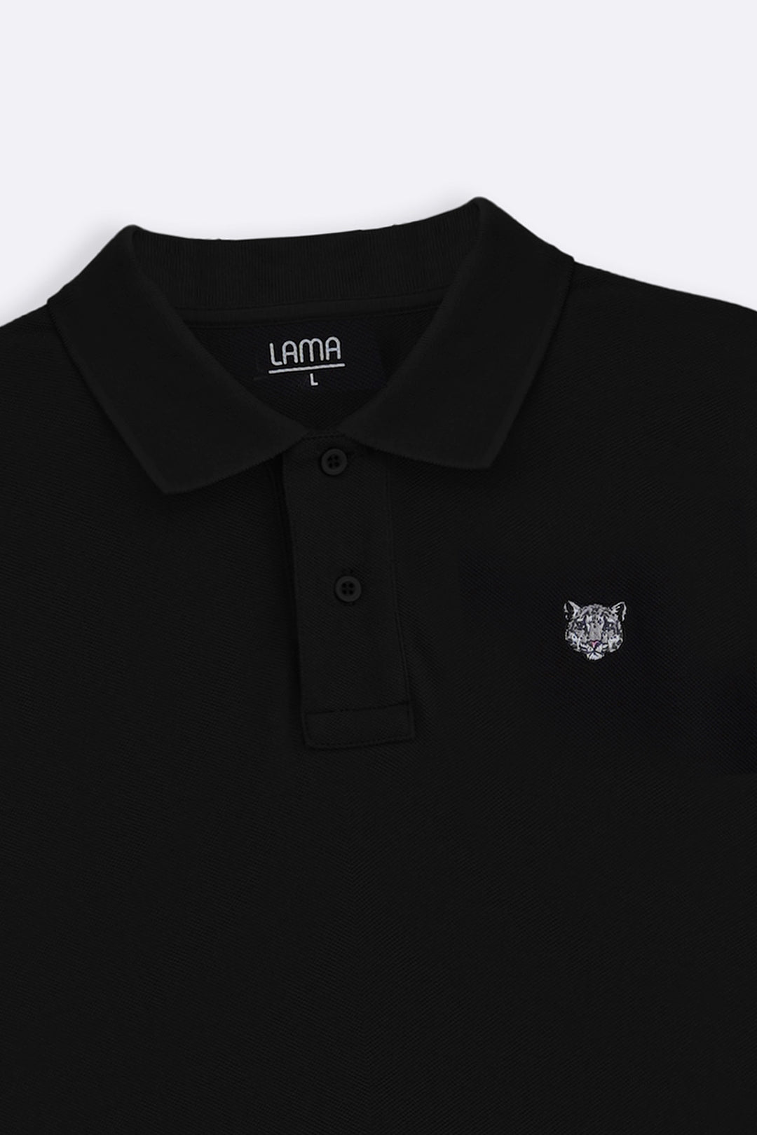 BLACK PIQUE POLO SHIRT