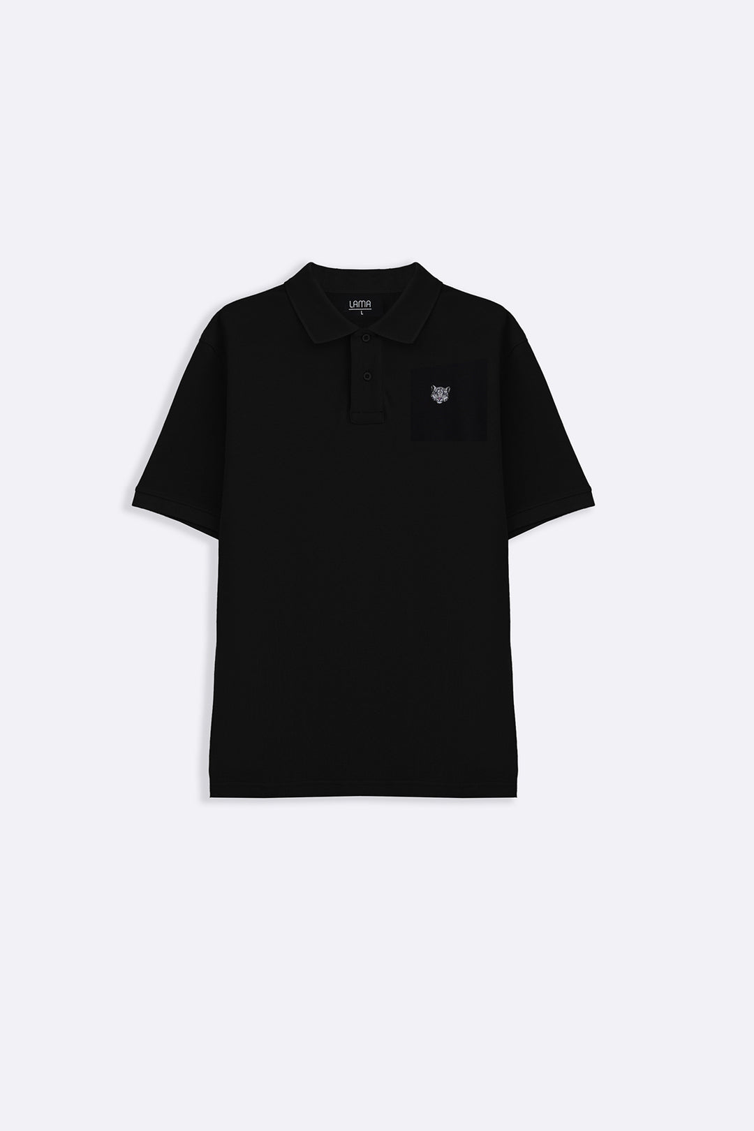 BLACK PIQUE POLO SHIRT