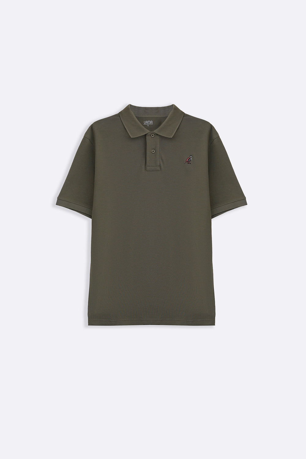 OLIVE PIQUE POLO SHIRT