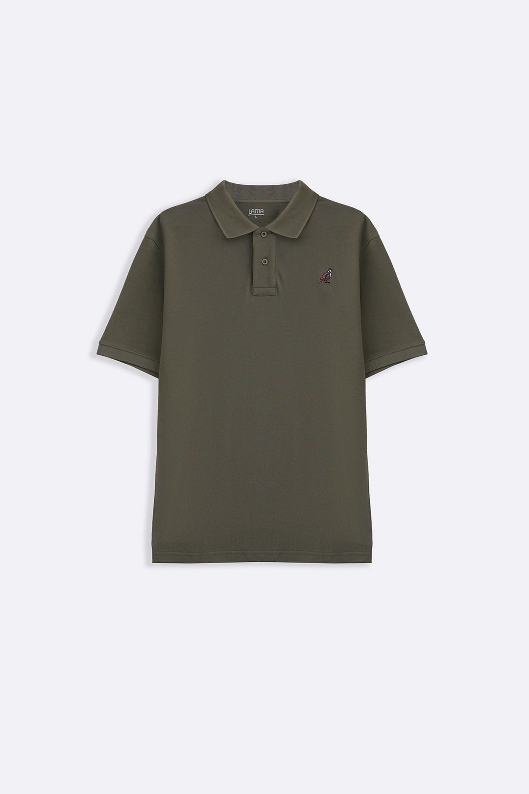 OLIVE PIQUE POLO SHIRT