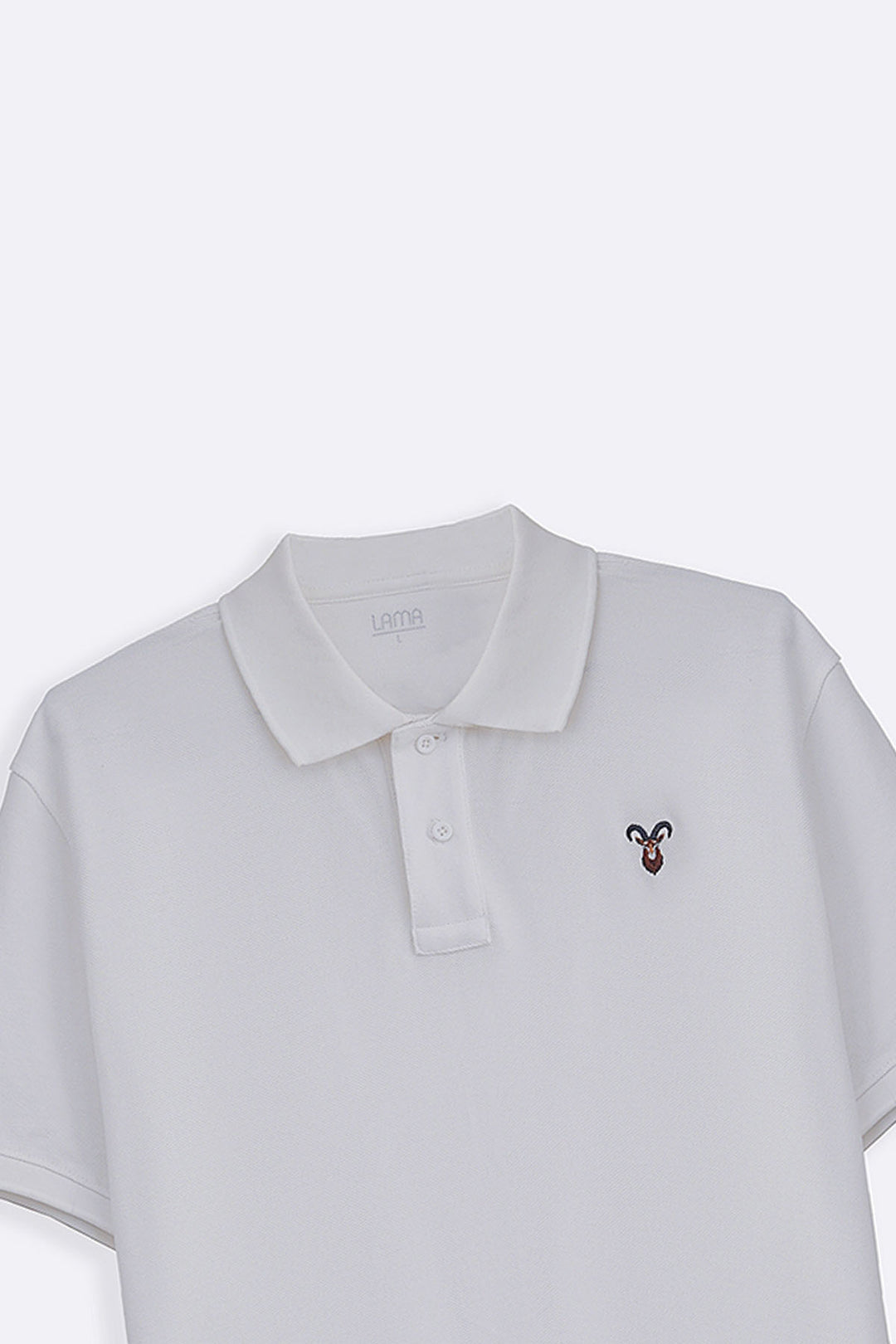WHITE PIQUE POLO SHIRT