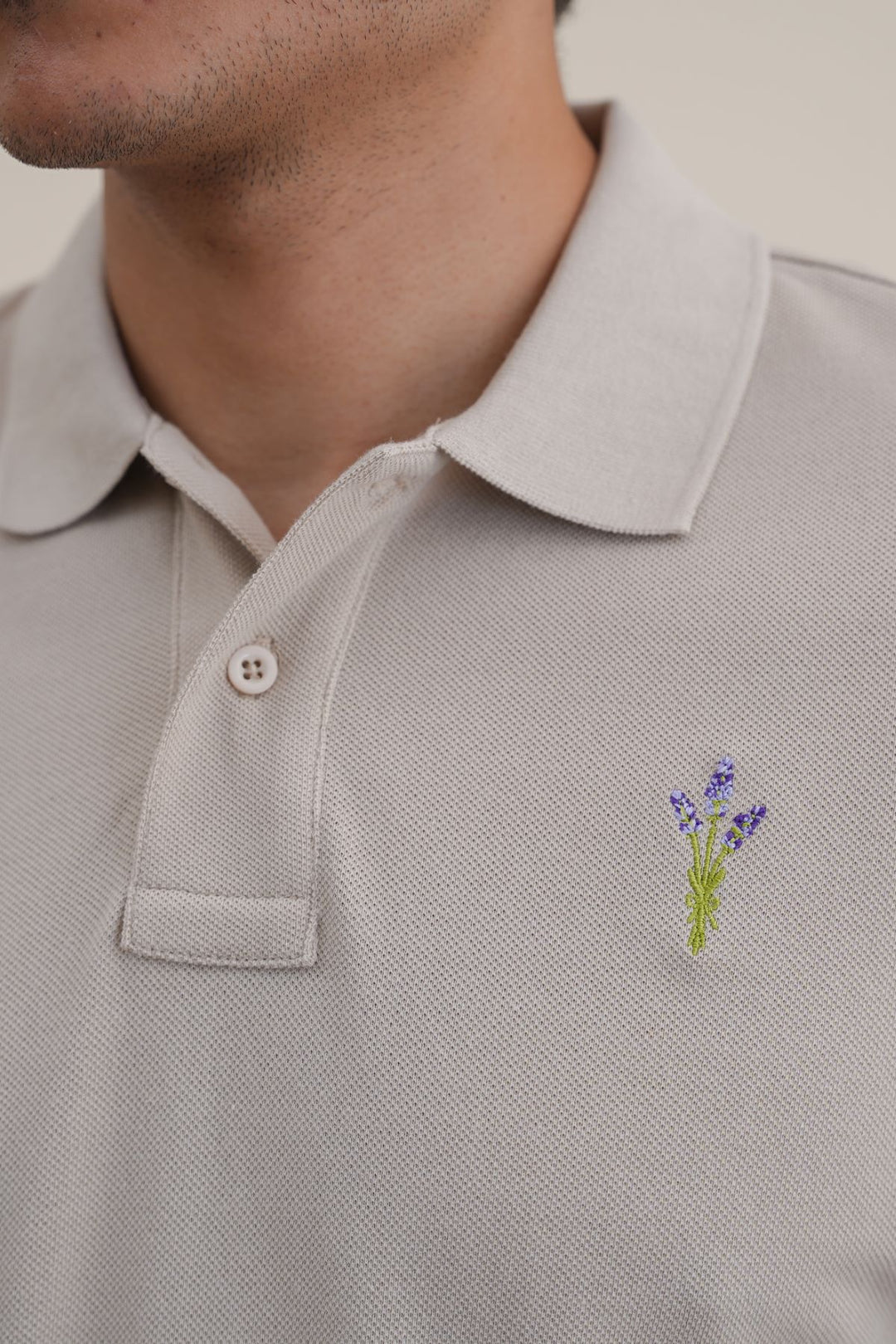 SAND PIQUE POLO SHIRT