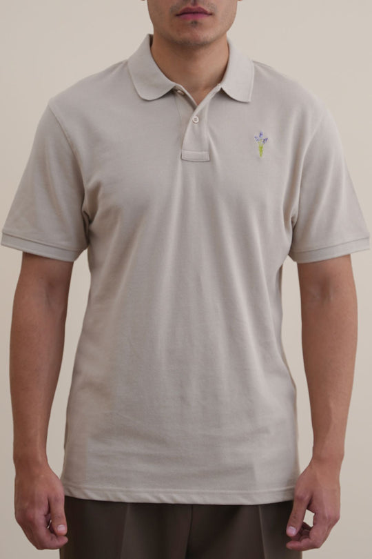 SAND PIQUE POLO SHIRT