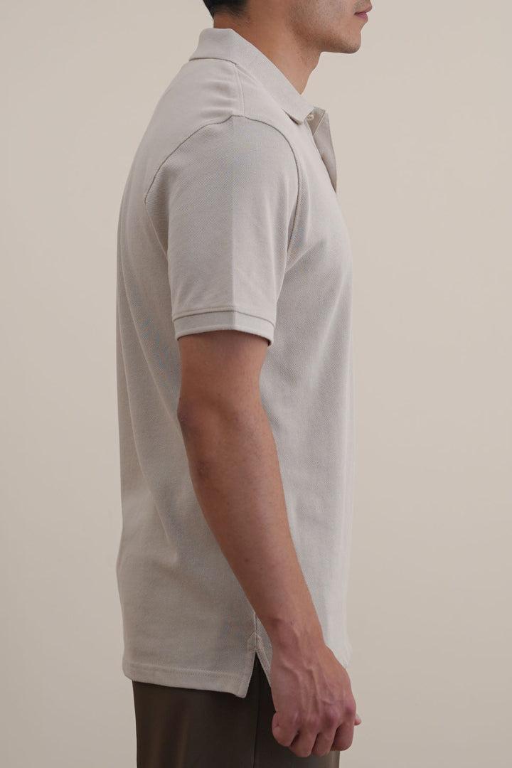 SAND PIQUE POLO SHIRT