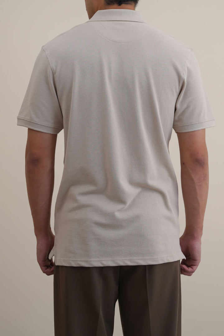 SAND PIQUE POLO SHIRT