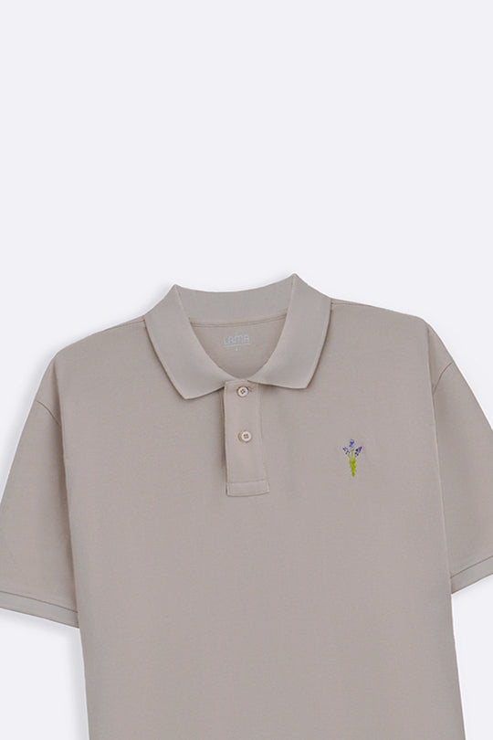 SAND PIQUE POLO SHIRT