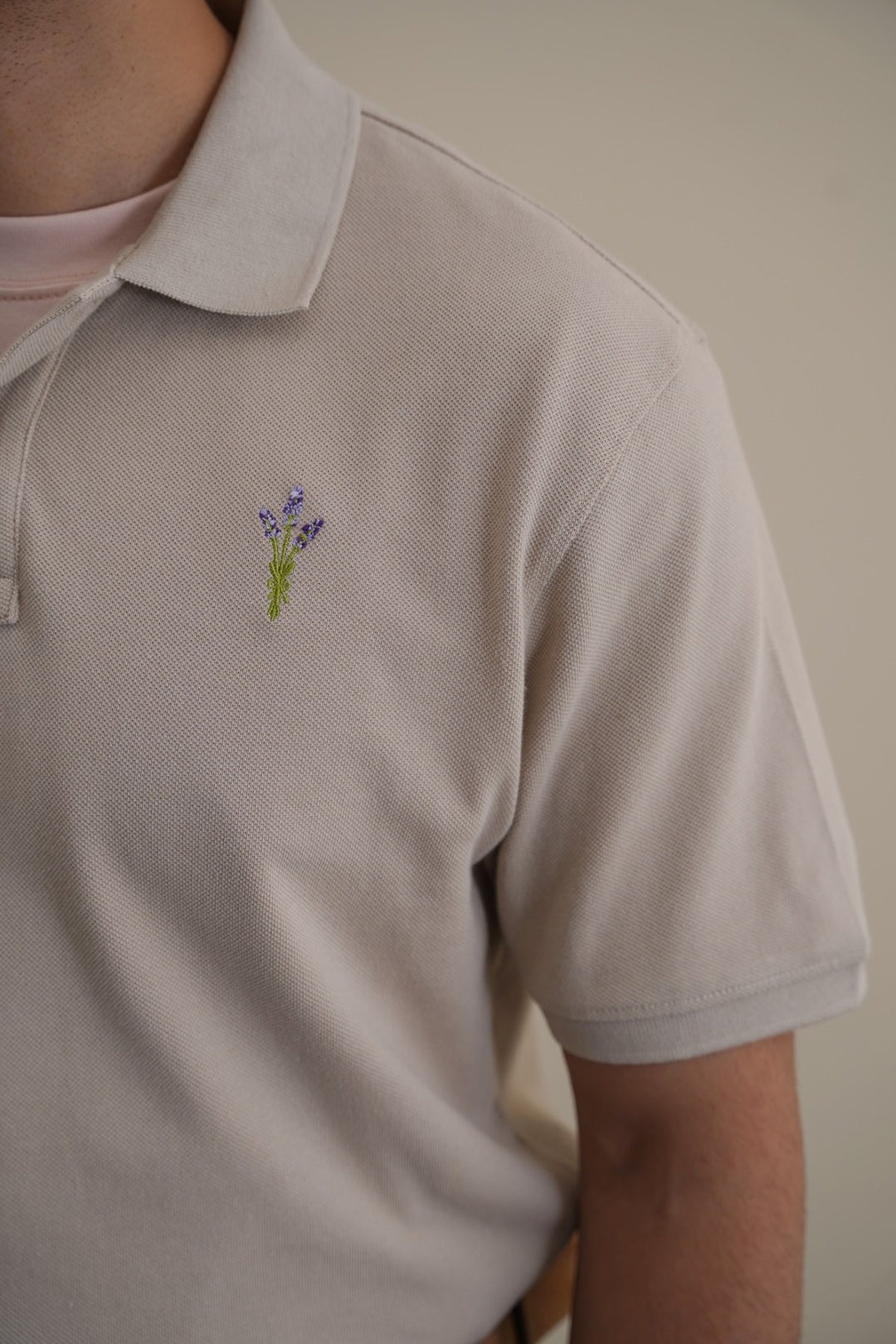 SAND PIQUE POLO SHIRT