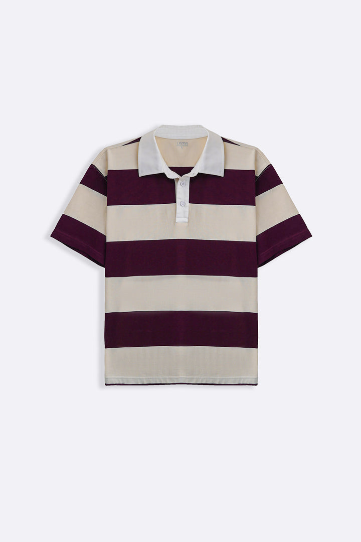 MAROON CLASSIC RUGBY POLO