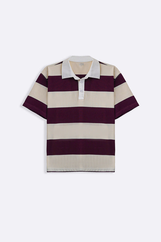 MAROON CLASSIC RUGBY POLO