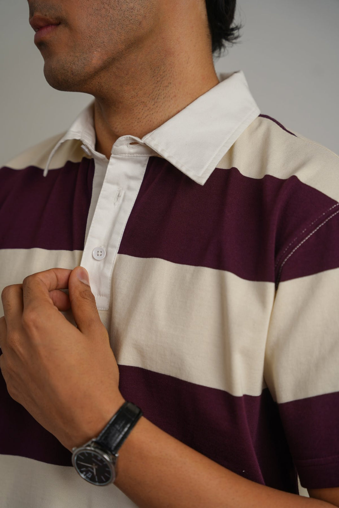 MAROON CLASSIC RUGBY POLO