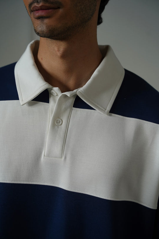 NAVY SOFT RUGBY POLO