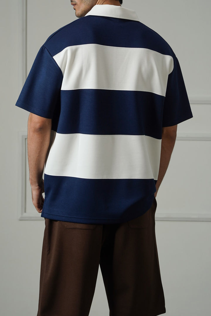 NAVY SOFT RUGBY POLO