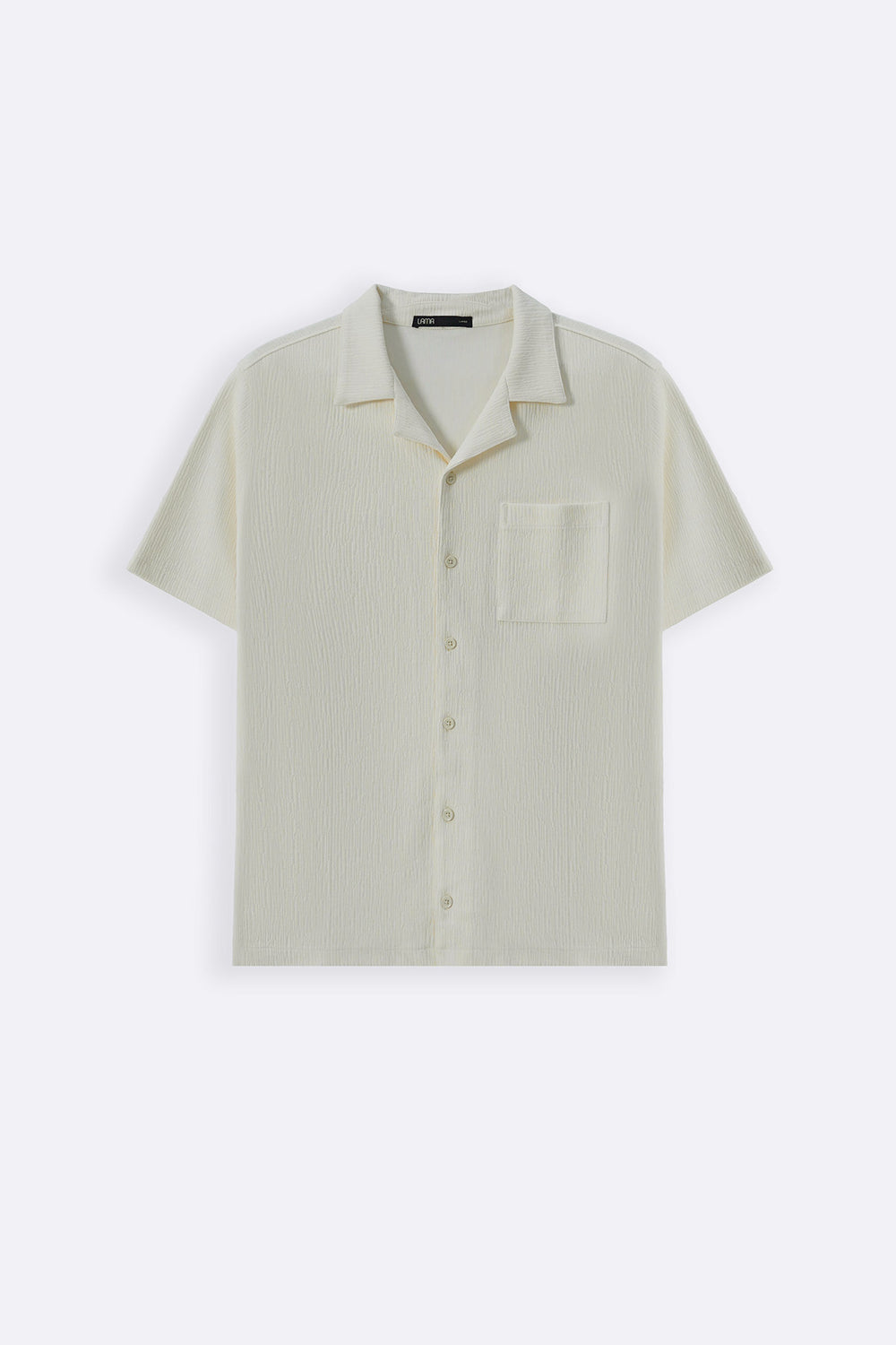 CREAM TEXTURED KNITTED SHIRT