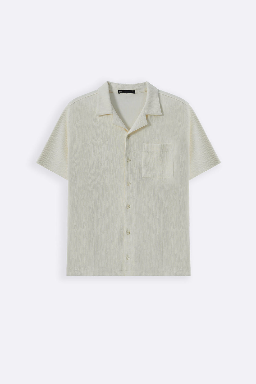 CREAM TEXTURED KNITTED SHIRT