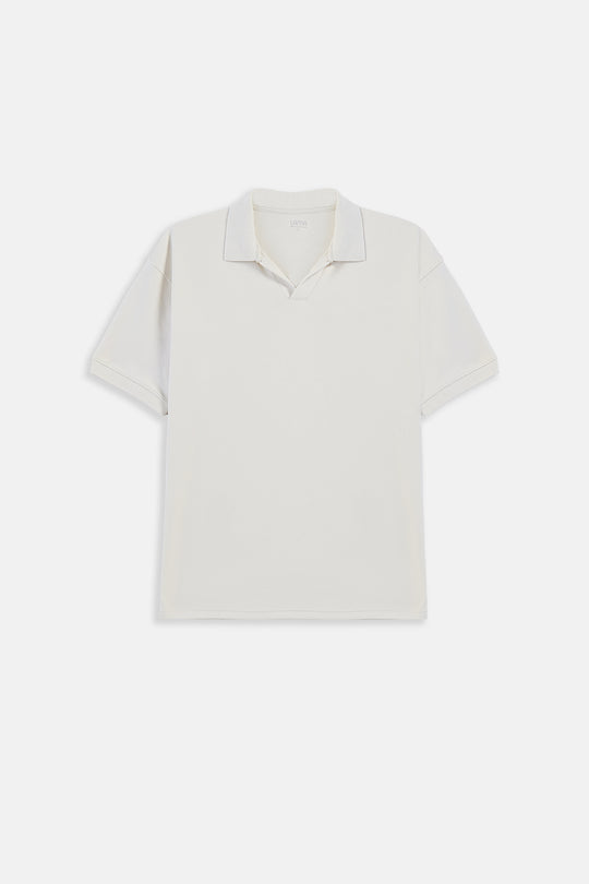 IVORY KNITTED POLO