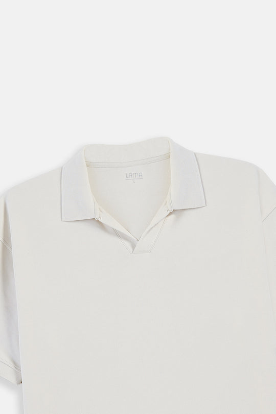 IVORY KNITTED POLO