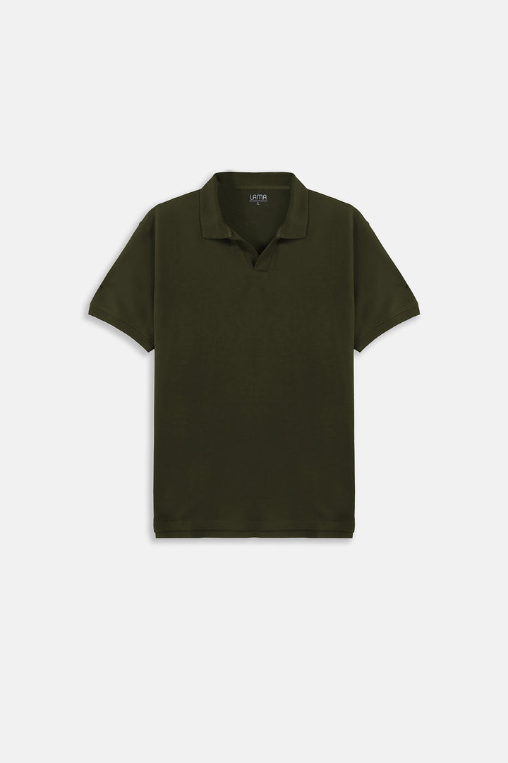 OLIVE KNITTED POLO