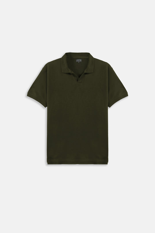 OLIVE KNITTED POLO