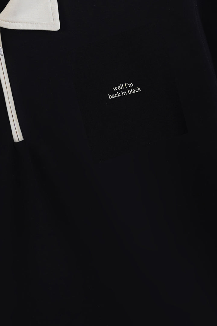 BLACK BACK IN BLACK POLO