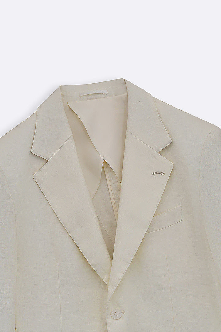 OFF WHITE PREMIUM LINEN BLAZER