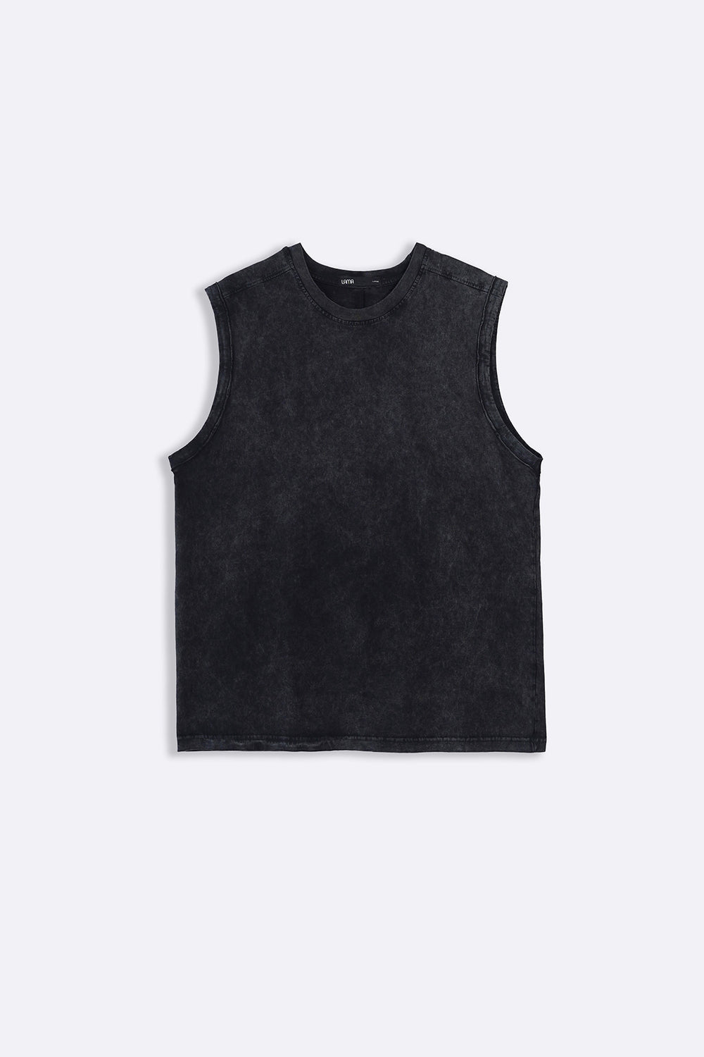 BLACK WASHED EFFECT TANK TOP
